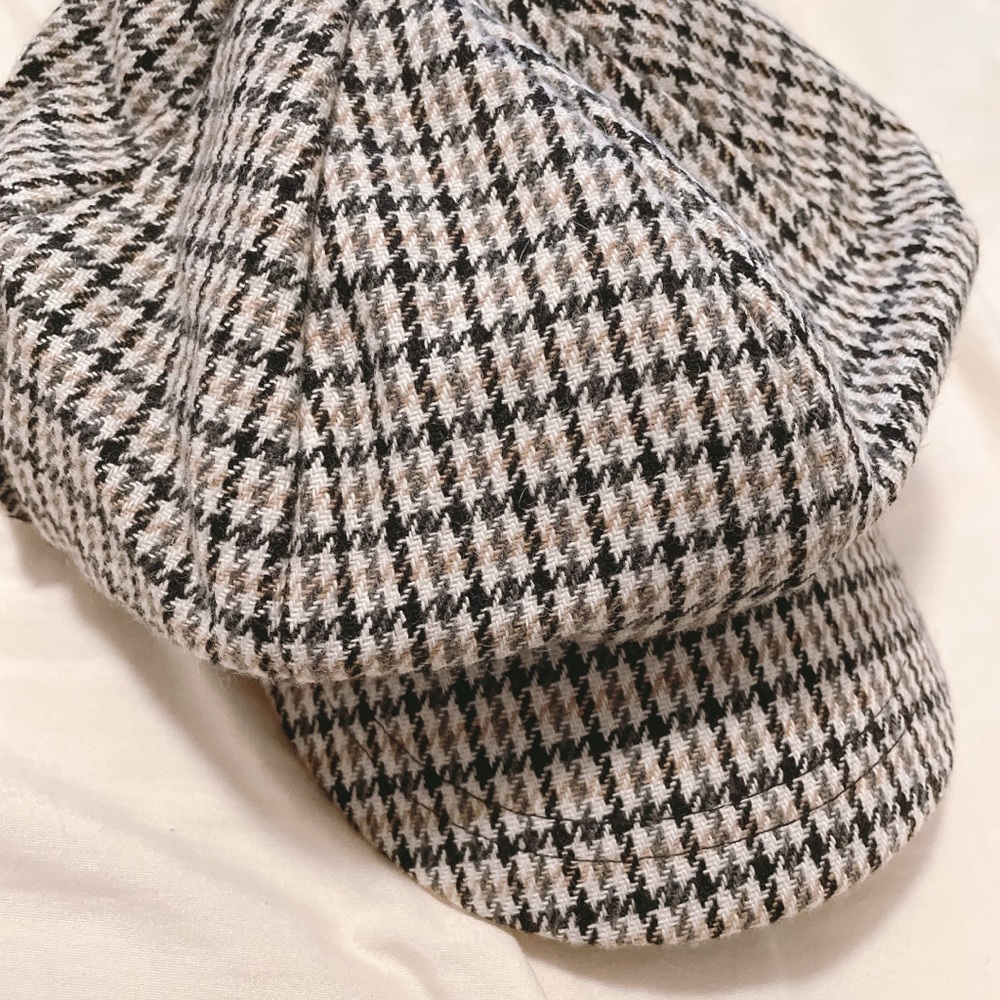 Checked cap